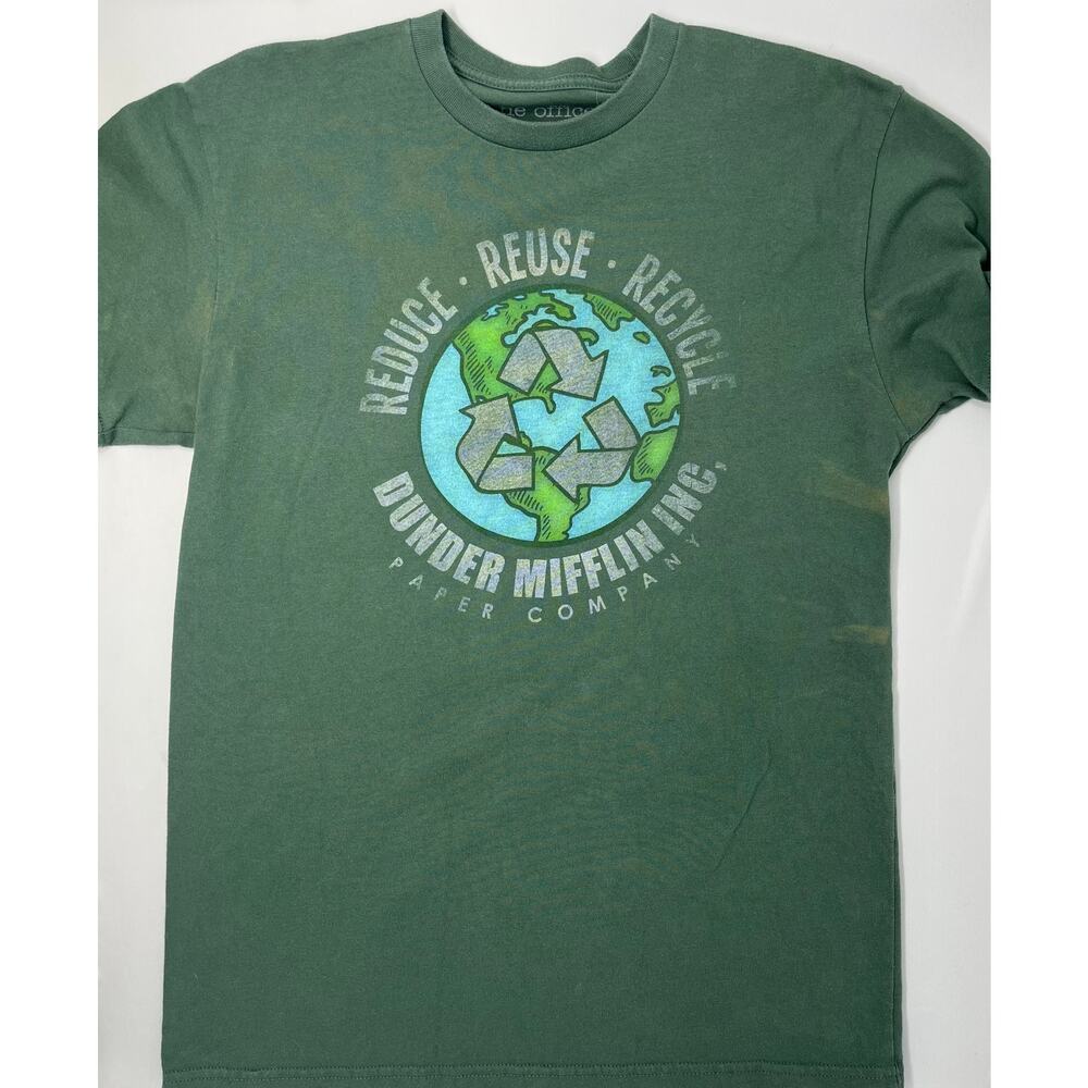 Dunder Mifflin Reduce, Reuse, Recycle Men's Tshirt size M PreOwned w/some fading